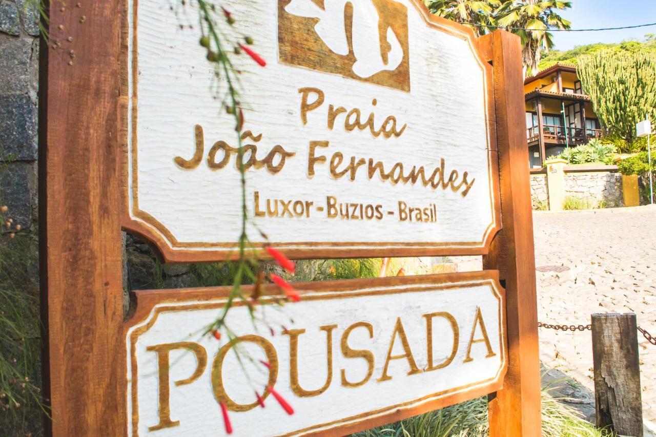 Pousada Praia Joao Fernandes Búzios Exterior foto Beach sign